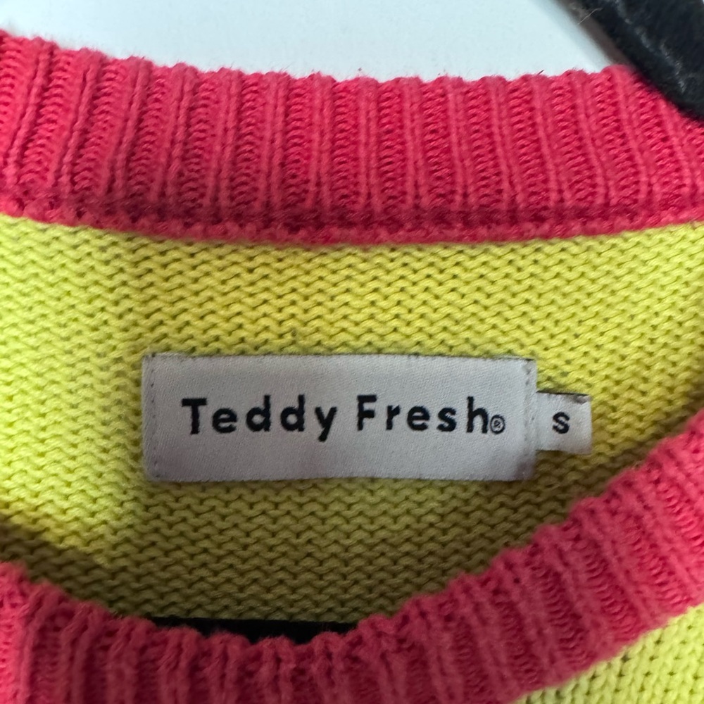 Teddy Fresh Mom Sweater Colorful Striped Cotton Size Small - Picture 3 of 7